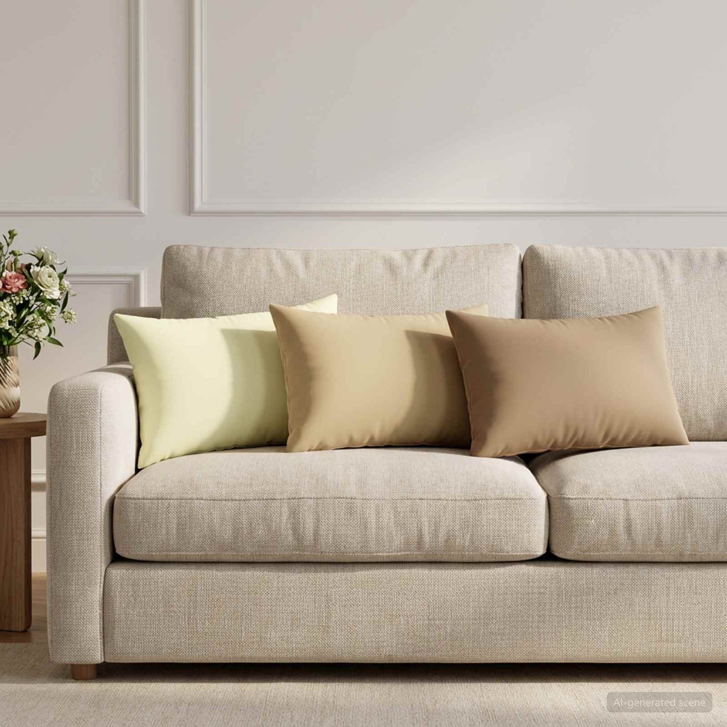 Pudebetræk 2 pcs HEERLEN Cremefarvet 40 x 60 cm Polyester