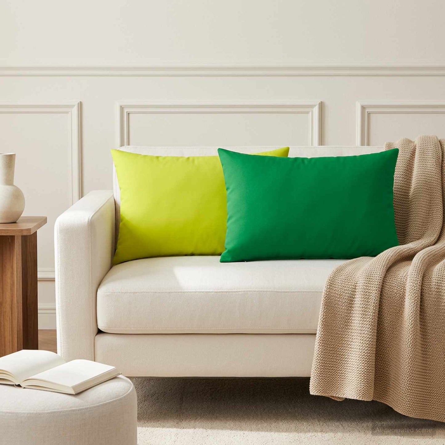 Pudebetræk 2 pcs HEERLEN Lys grøn 40 x 60 cm Polyester