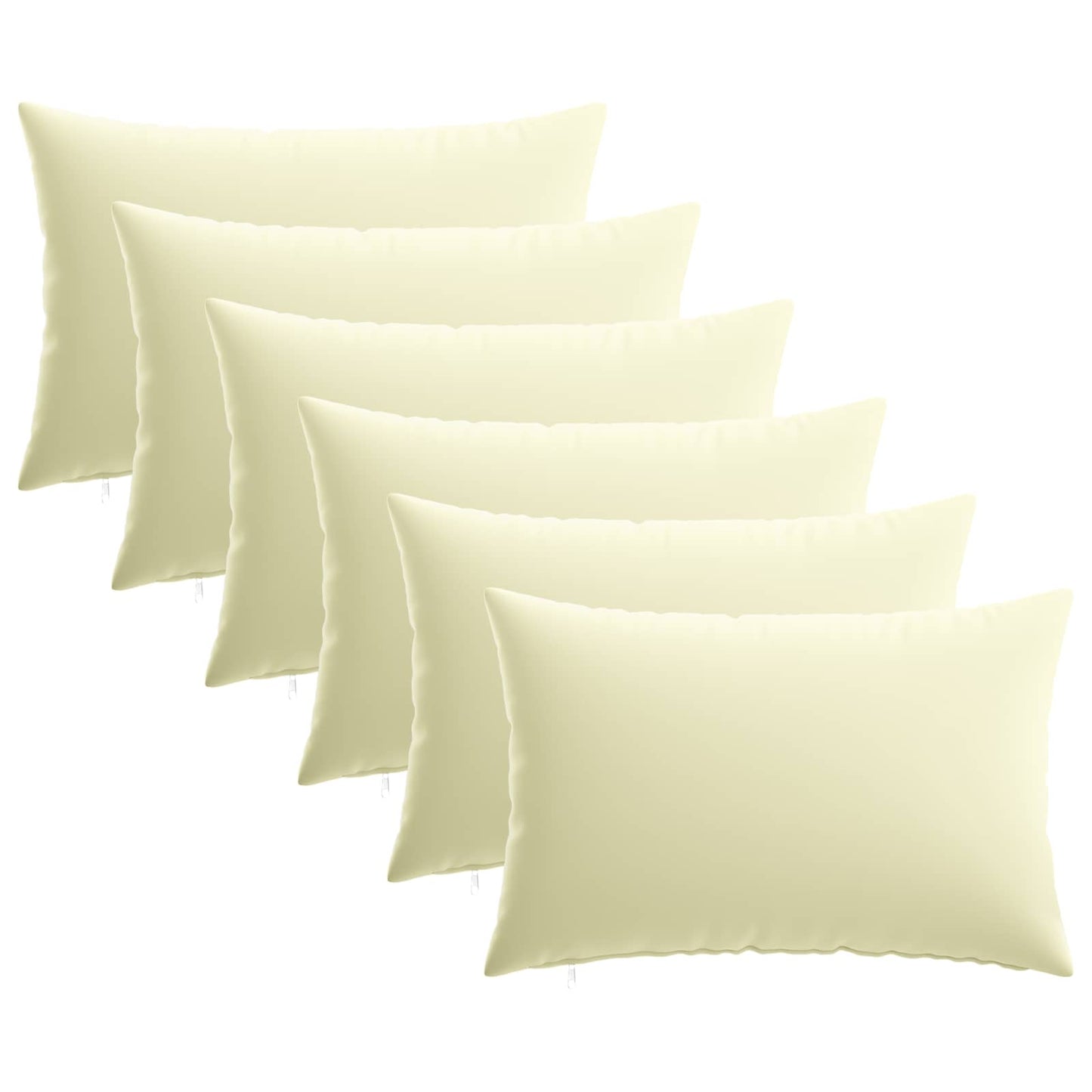 Pudebetræk 6 pcs HEERLEN Cremefarvet 30 x 50 cm Polyester