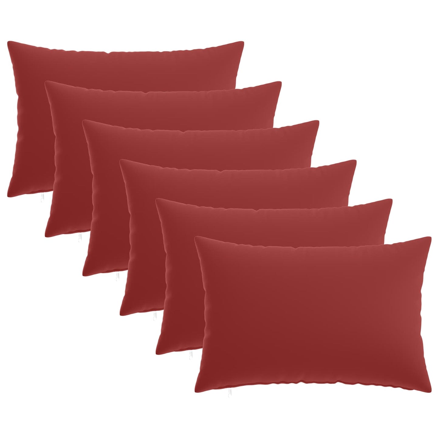 Pudebetræk 6 pcs HEERLEN Vinrød 30 x 50 cm Polyester
