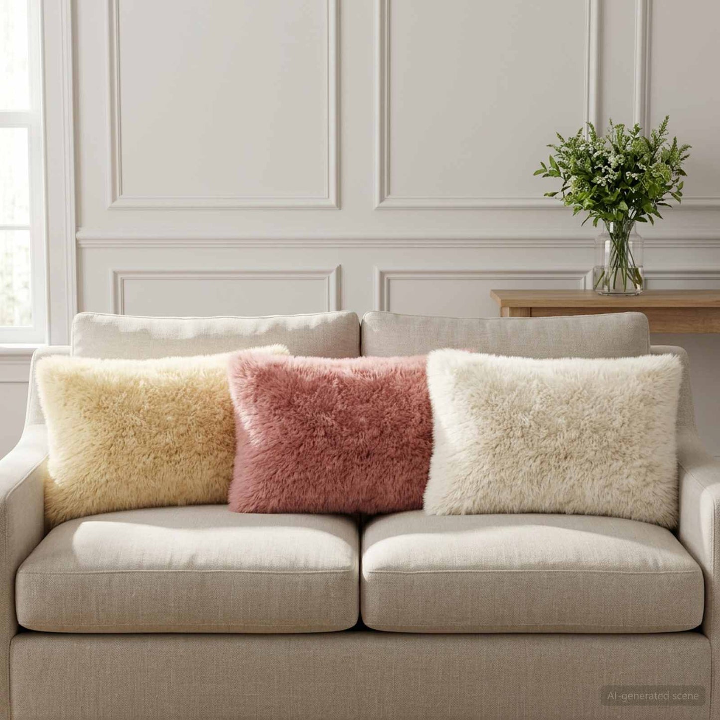 Pudebetræk 6 pcs HEERLEN Lyserød 40 x 60 cm PV Fleece