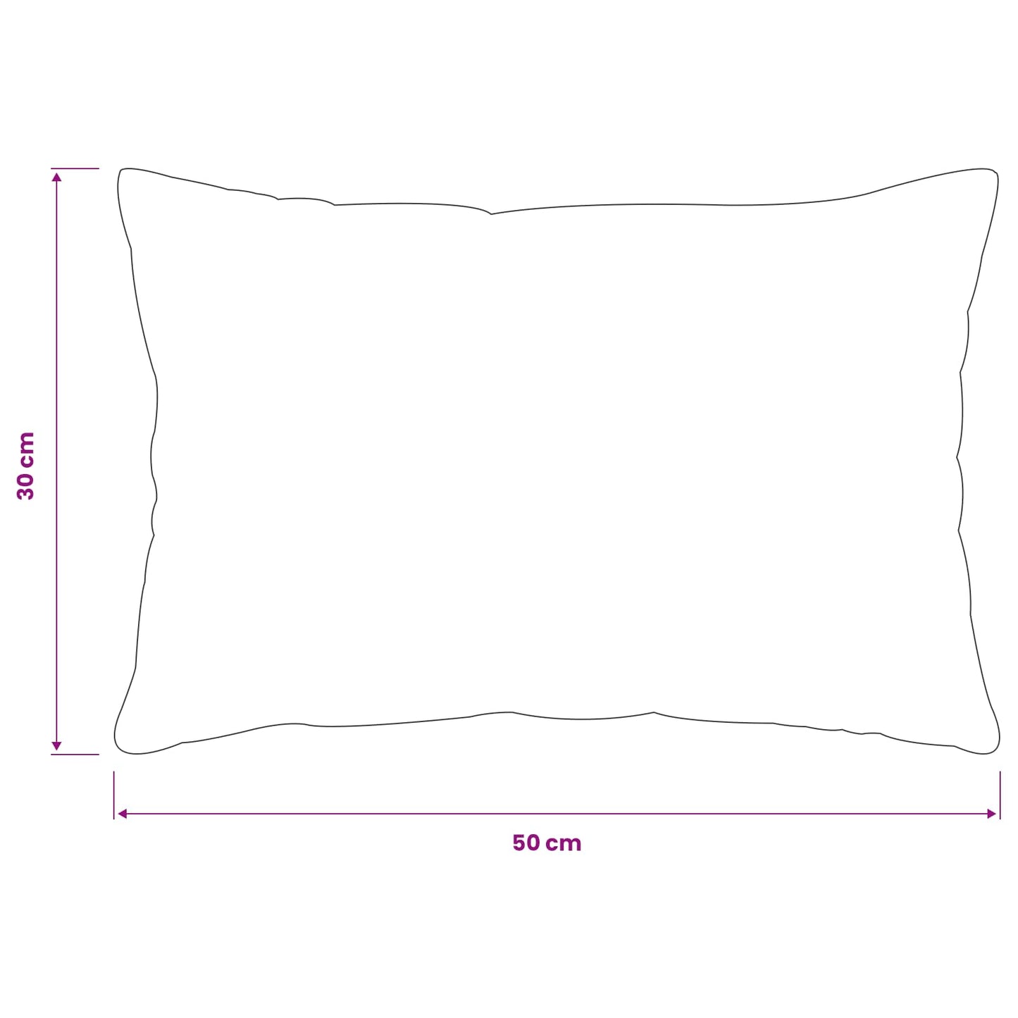 Pudebetræk 6 pcs HEERLEN Sort 30 x 50 cm Flannel