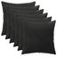 Pudebetræk 6 pcs HEERLEN Sort 35 x 35 cm Fløjl