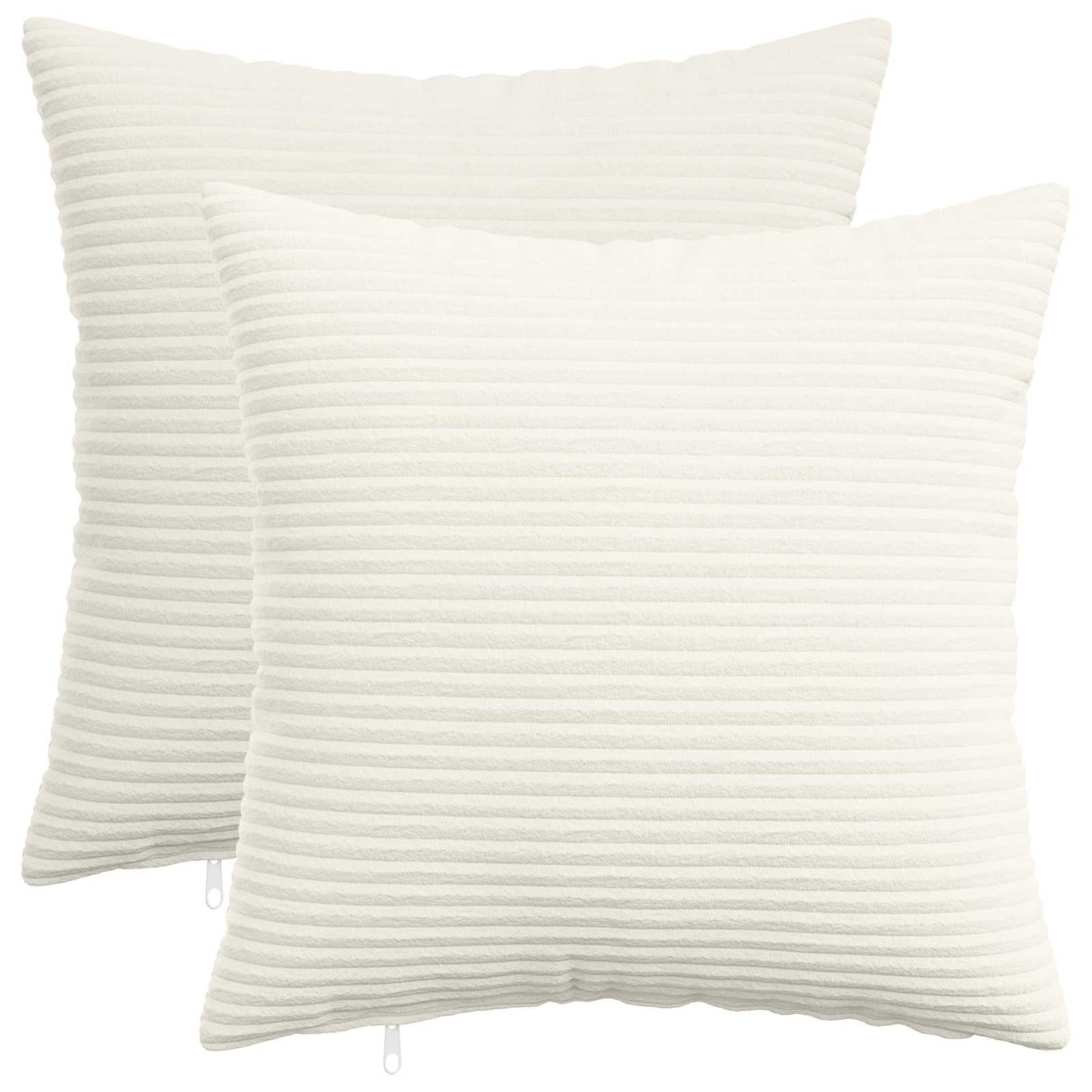 Pudebetræk 2 pcs HEERLEN Cremefarvet 35 x 35 cm cordfløjl