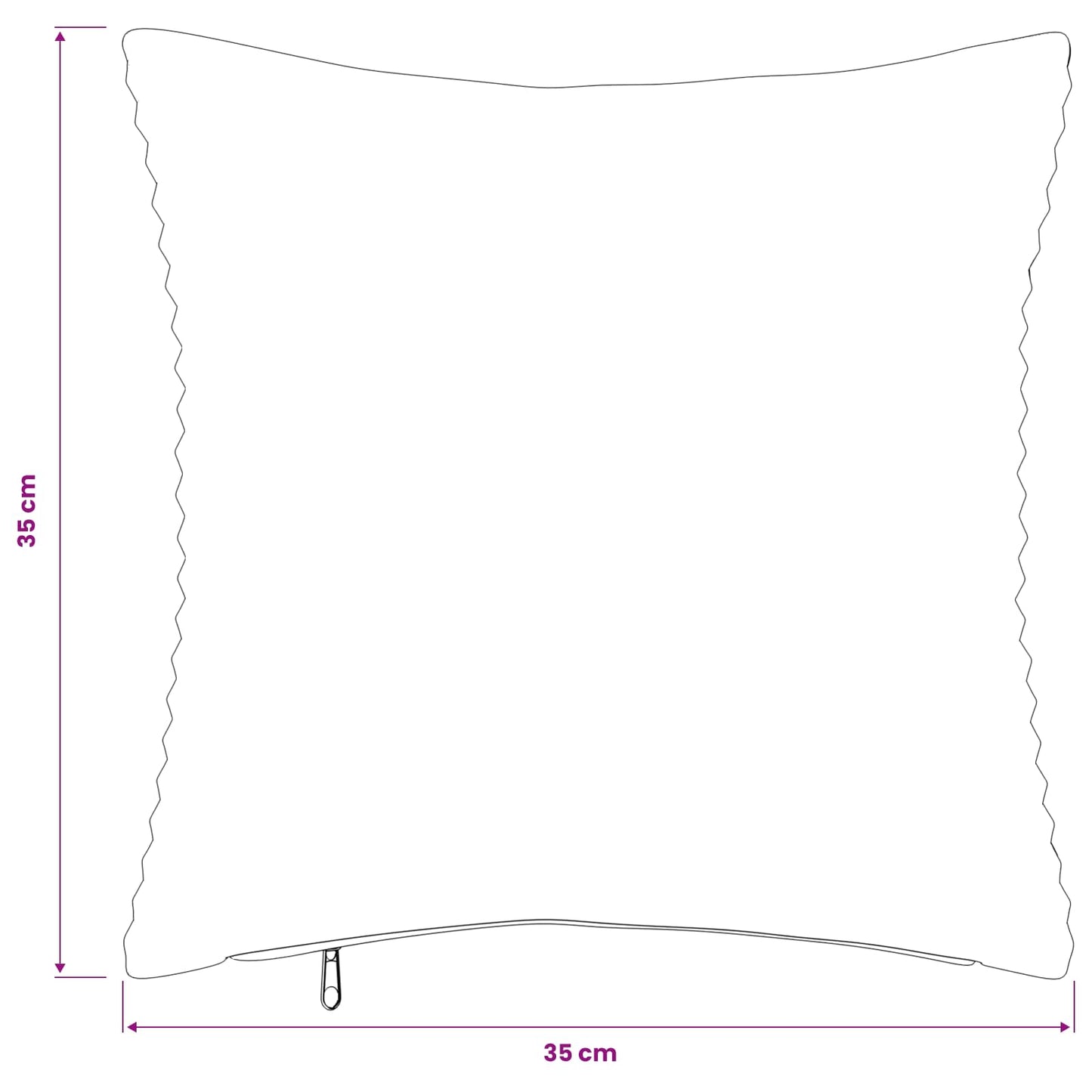 Pudebetræk 2 pcs HEERLEN Cremefarvet 35 x 35 cm cordfløjl