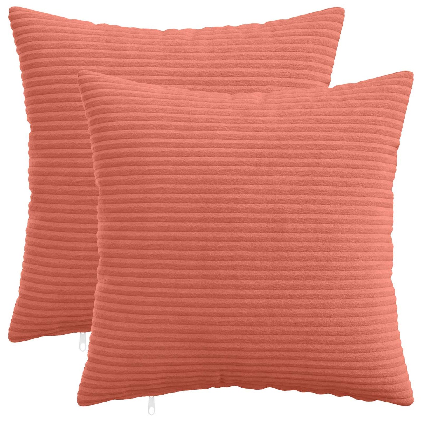 Pudebetræk 2 pcs HEERLEN Rød orange 35 x 35 cm cordfløjl