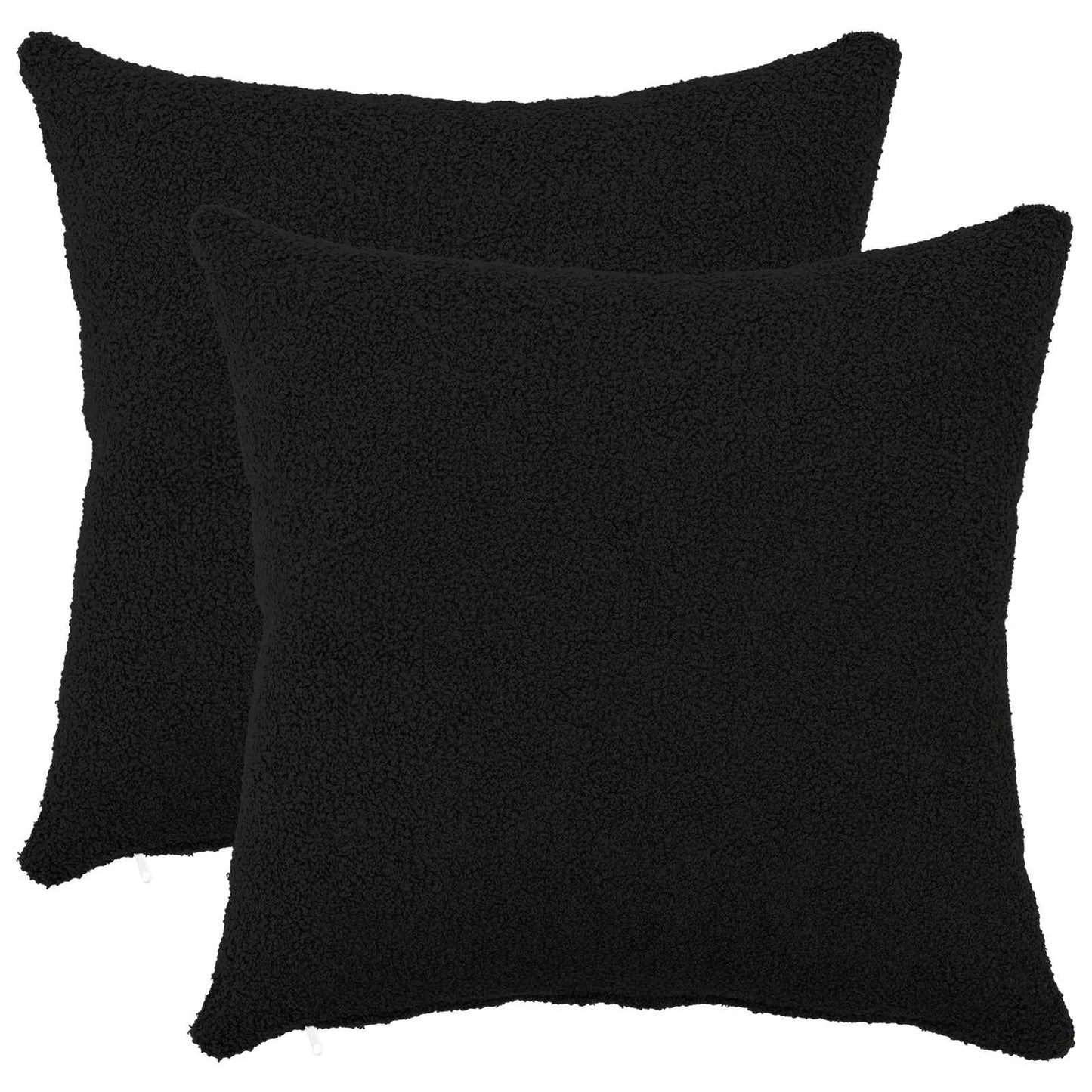 Pudebetræk 2 pcs HEERLEN Sort 35 x 35 cm Bouclé