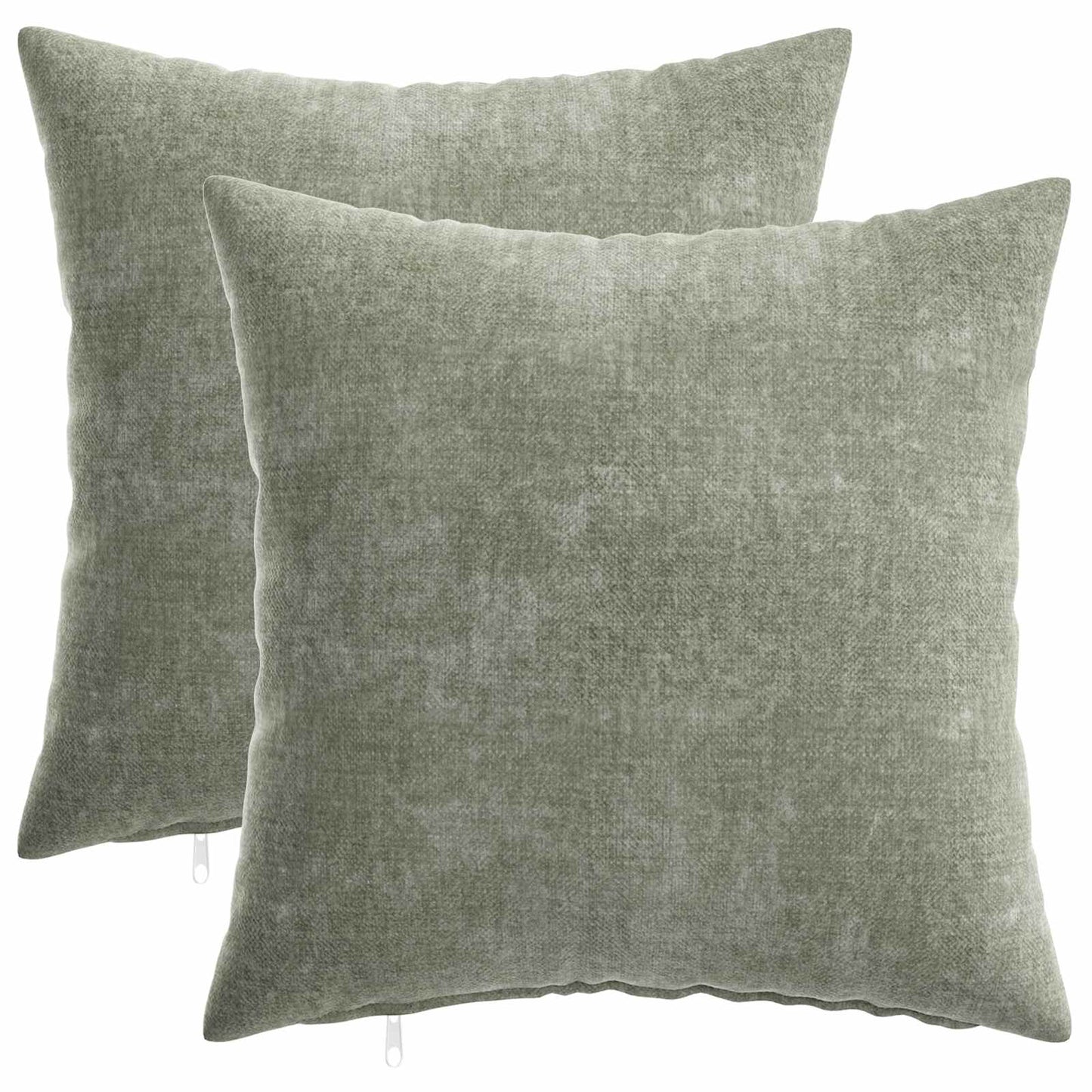 Pudebetræk 2 stk. HEERLEN Grøn 35 x 35 cm Chenille Stof
