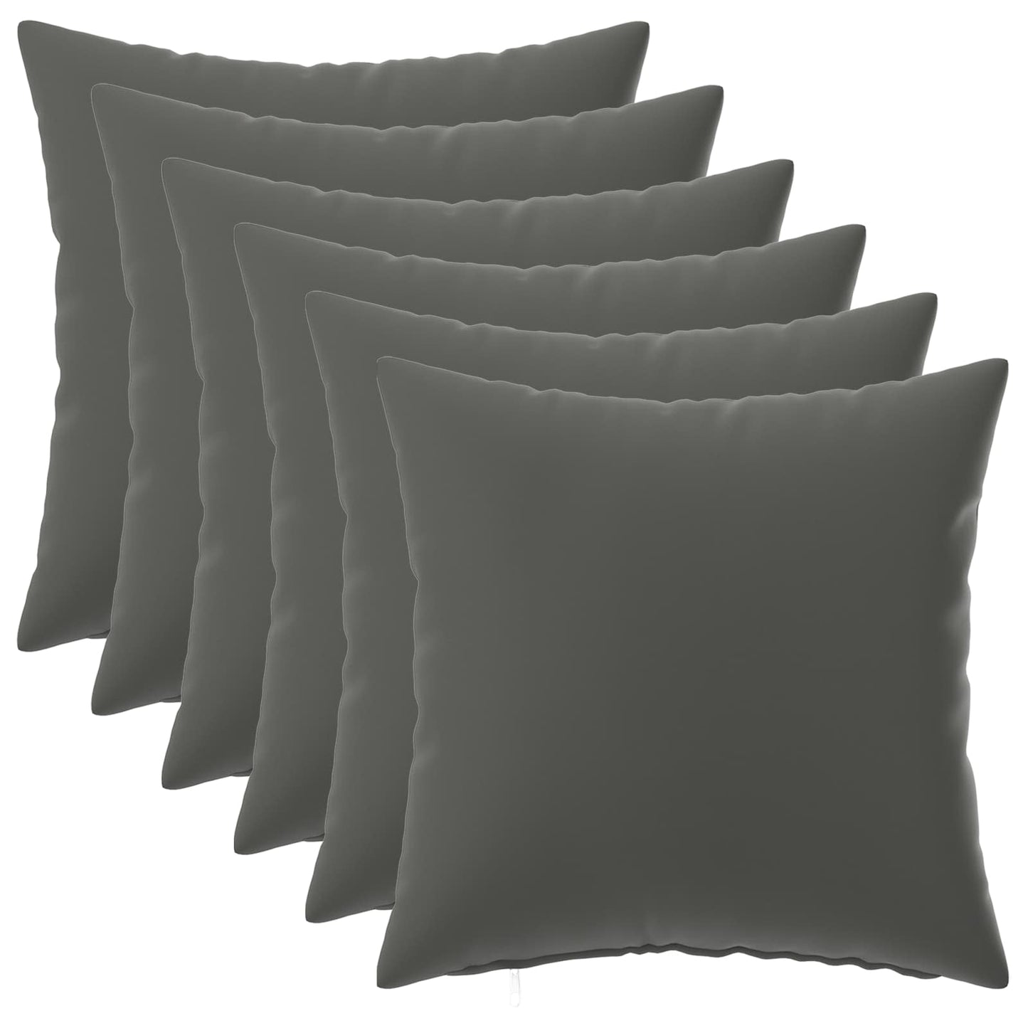 Pudebetræk 6 pcs HEERLEN Antracit 35 x 35 cm Polyester