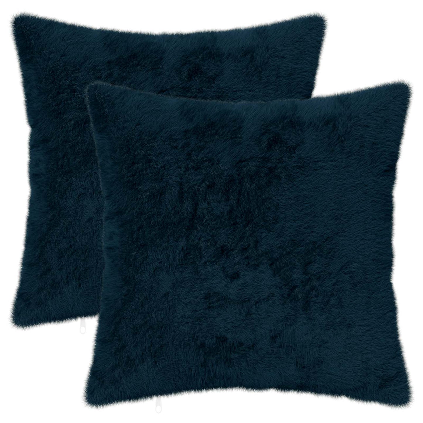 Pudebetræk 2 stk. HEERLEN Mørkeblå 35 x 35 cm Faux Kanin Pels