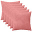 Pudebetræk 6 pcs HEERLEN Lyserød 40 x 40 cm Fløjl