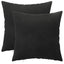 Pudebetræk 2 pcs HEERLEN Sort 40 x 40 cm Fløjl