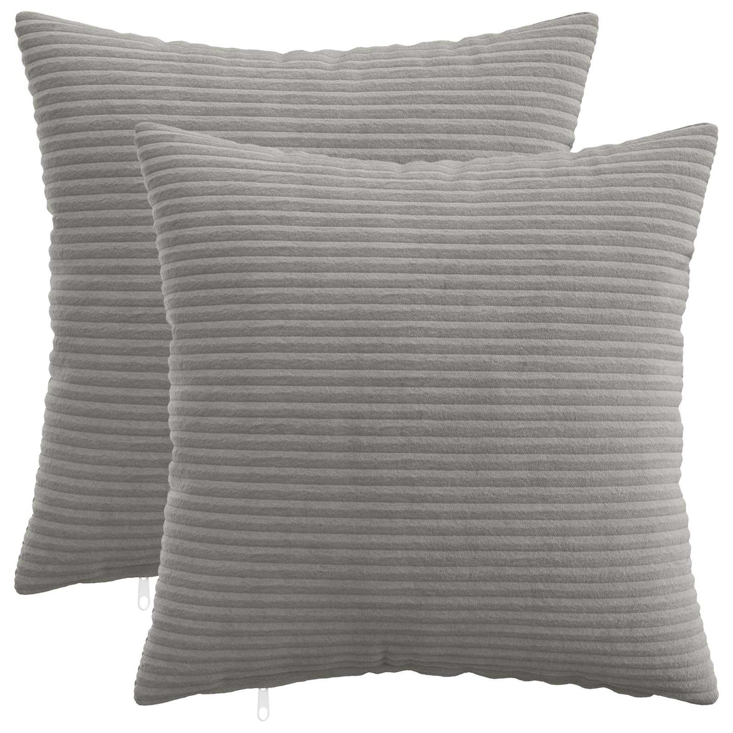 Pudebetræk 2 pcs HEERLEN Lysegrå 40 x 40 cm cordfløjl