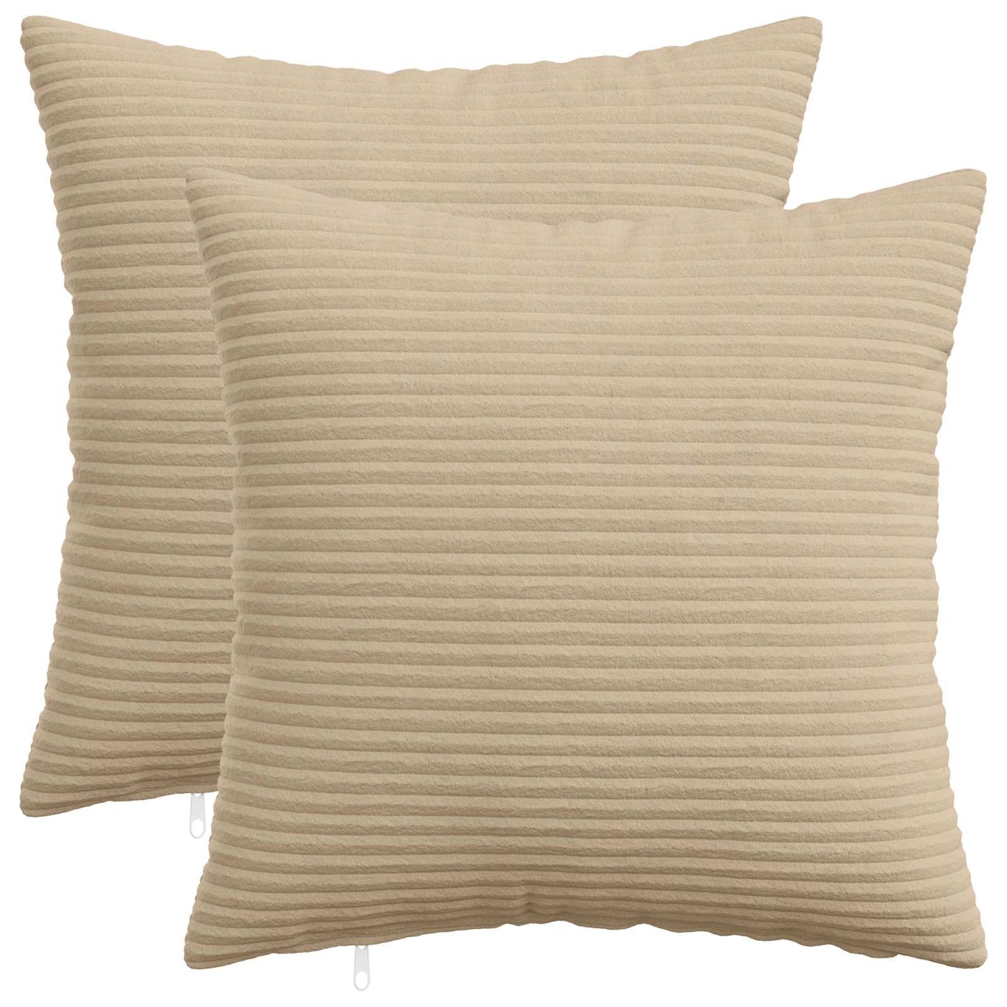 Pudebetræk 2 pcs HEERLEN Gråbrun 40 x 40 cm cordfløjl