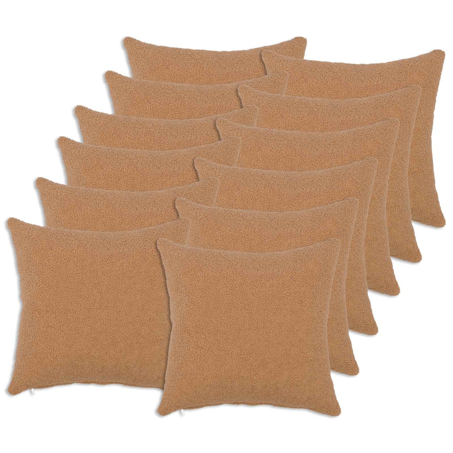 Pudebetræk 12 pcs HEERLEN Beige 40 x 40 cm Bouclé