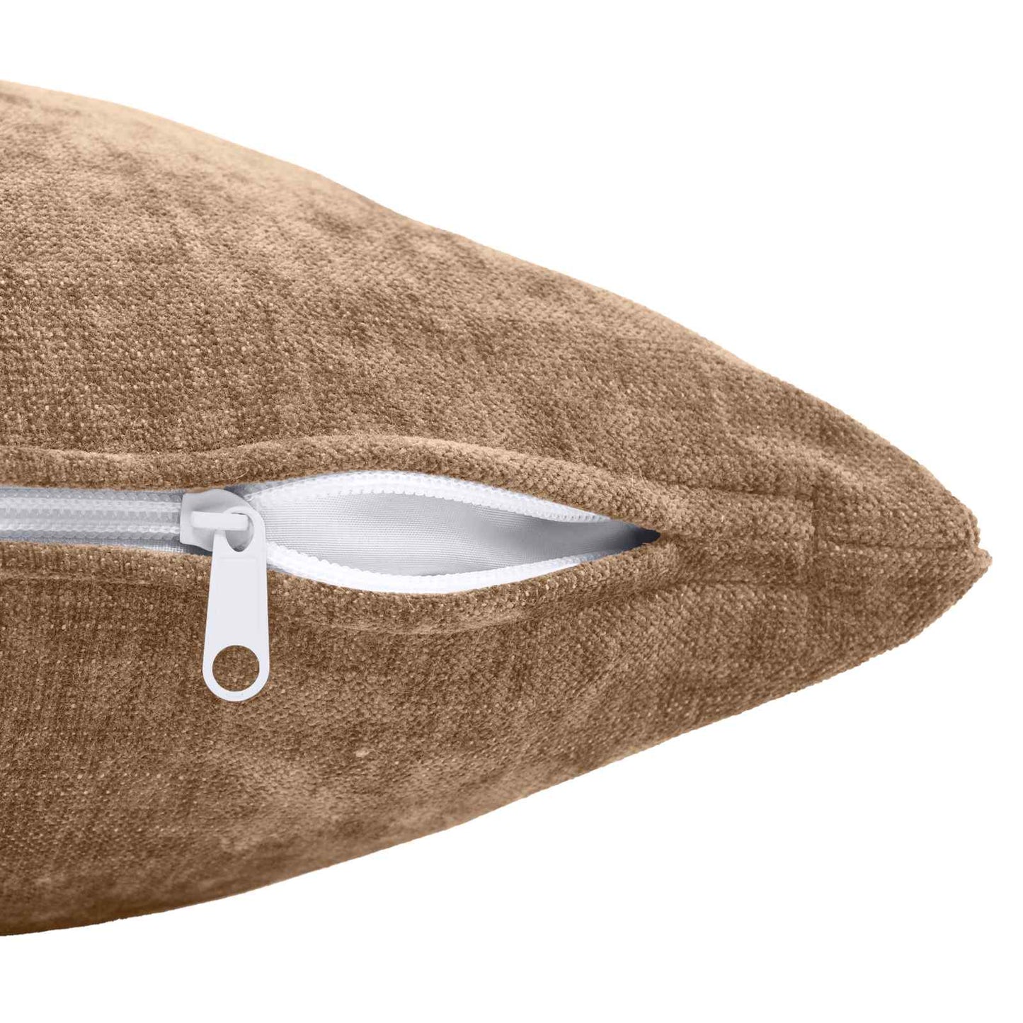 Pudebetræk 2 stk. HEERLEN Brun 40 x 40 cm Chenille Stof