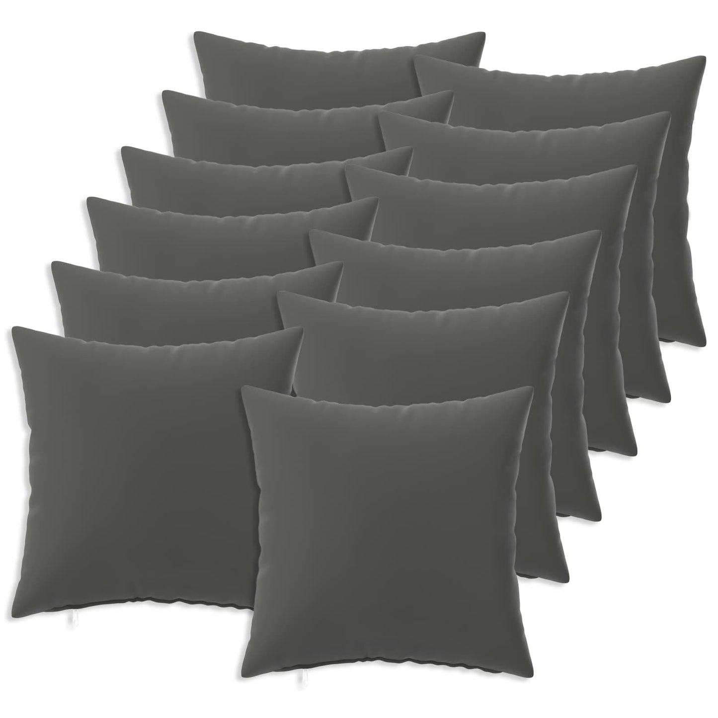 Pudebetræk 12 pcs HEERLEN Antracit 40 x 40 cm Polyester