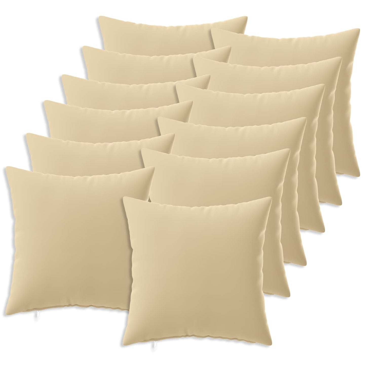 Pudebetræk 12 pcs HEERLEN Beige 40 x 40 cm Polyester