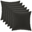 Pudebetræk 6 pcs HEERLEN Sort 40 x 40 cm Polyester