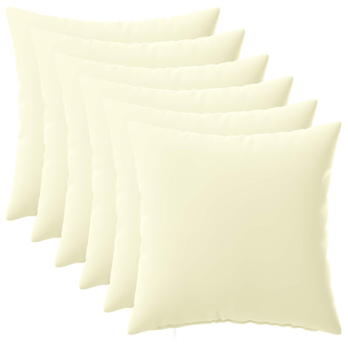 Pudebetræk 6 pcs HEERLEN Cremefarvet 40 x 40 cm Polyester