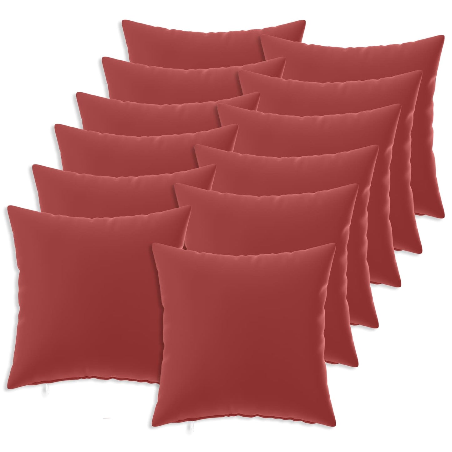 Pudebetræk 12 pcs HEERLEN Vinrød 40 x 40 cm Polyester