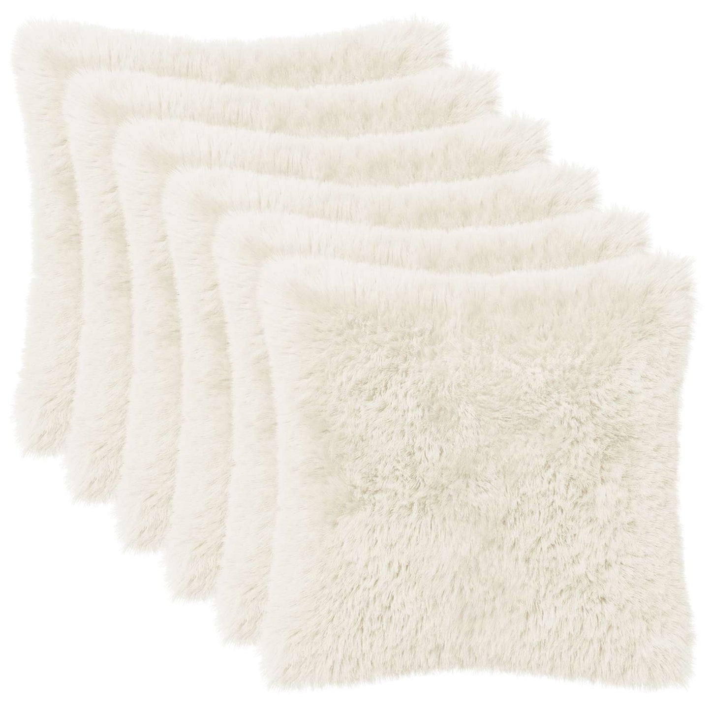 Pudebetræk 6 pcs HEERLEN Hvid 40 x 40 cm PV Fleece