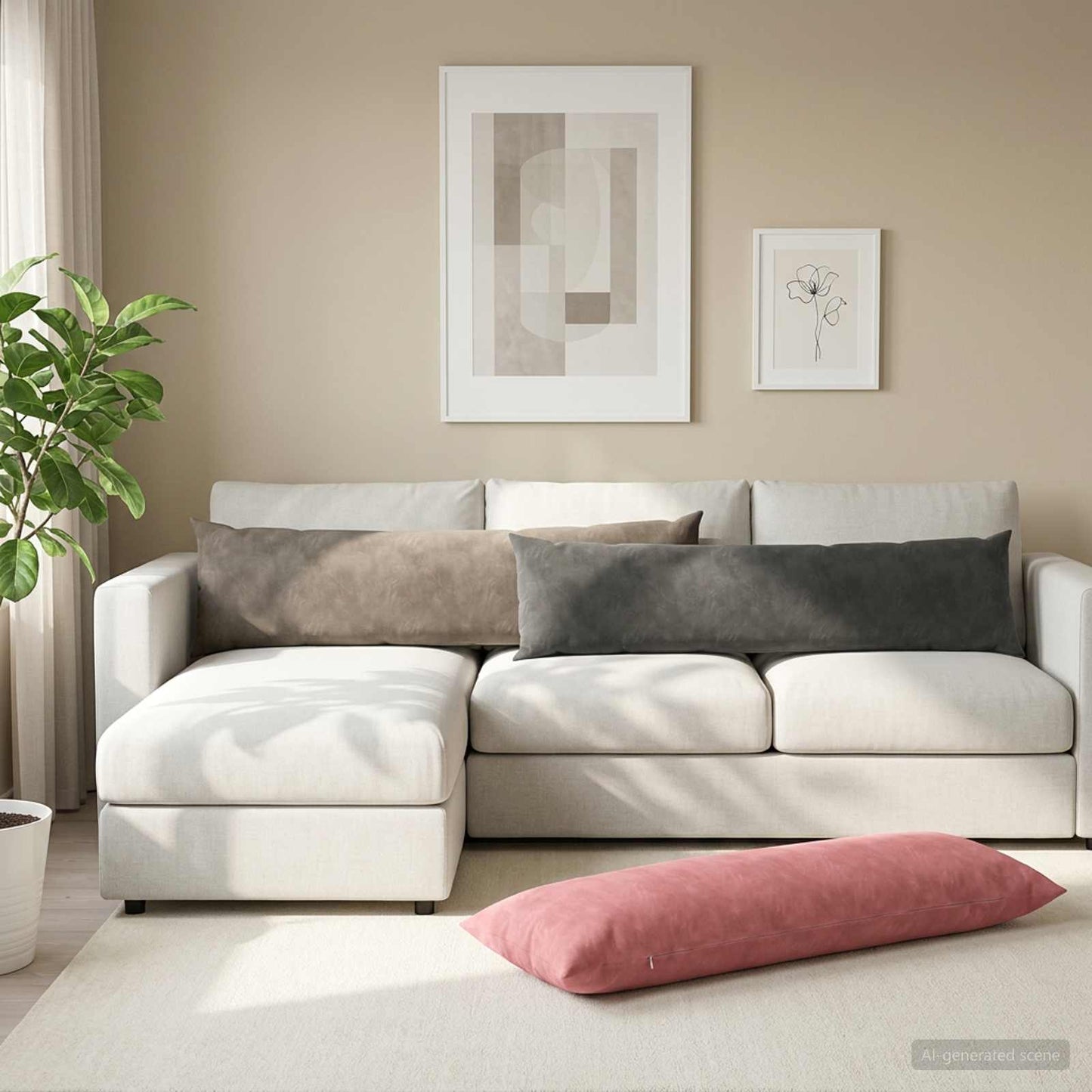 Pudebetræk HEERLEN Lyserød 40 x 145 cm Fløjl