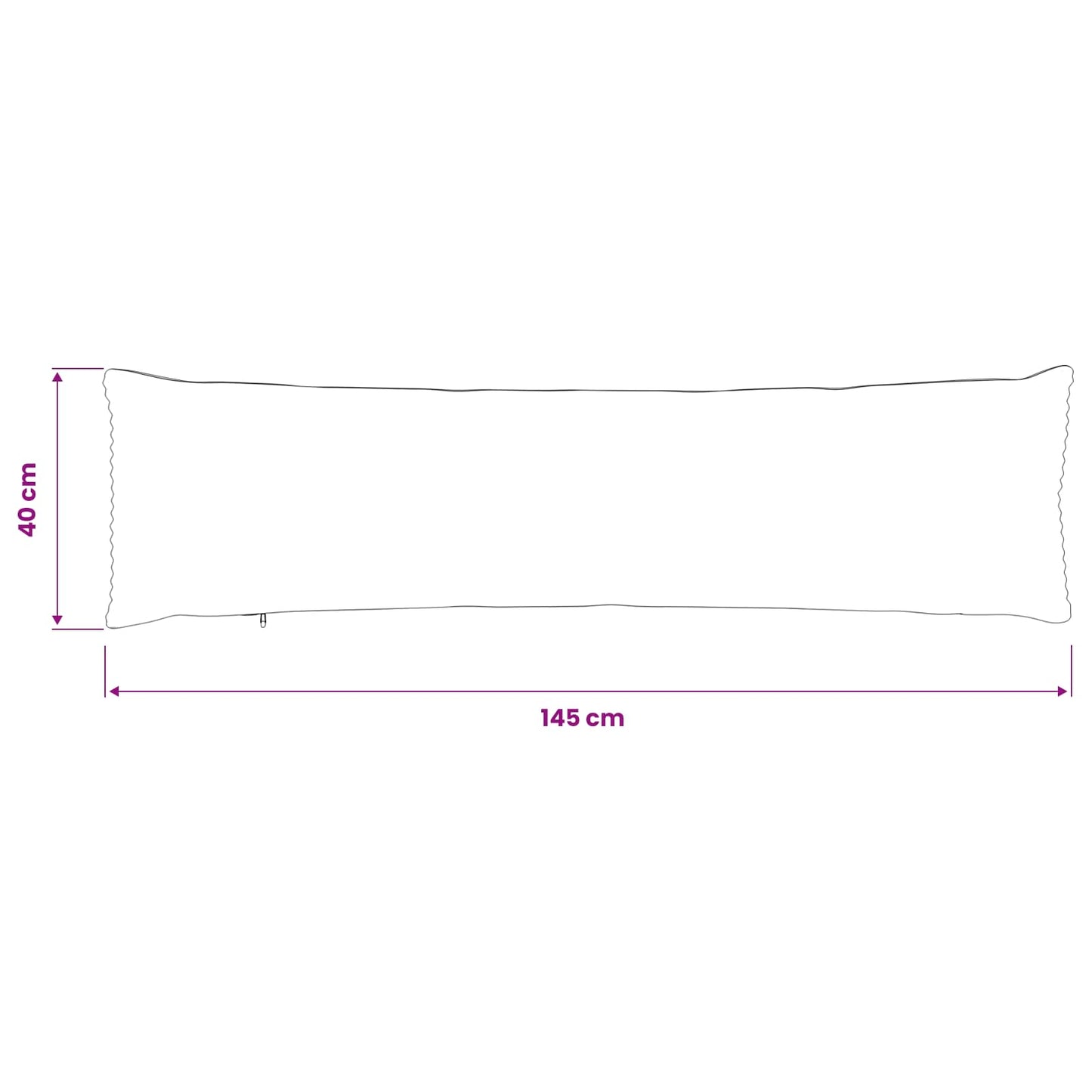 Pudebetræk HEERLEN Cremefarvet 40 x 145 cm cordfløjl
