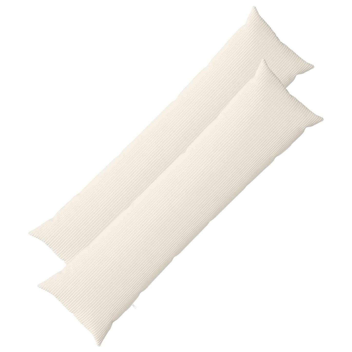 Pudebetræk 2 pcs HEERLEN Cremefarvet 40 x 145 cm cordfløjl