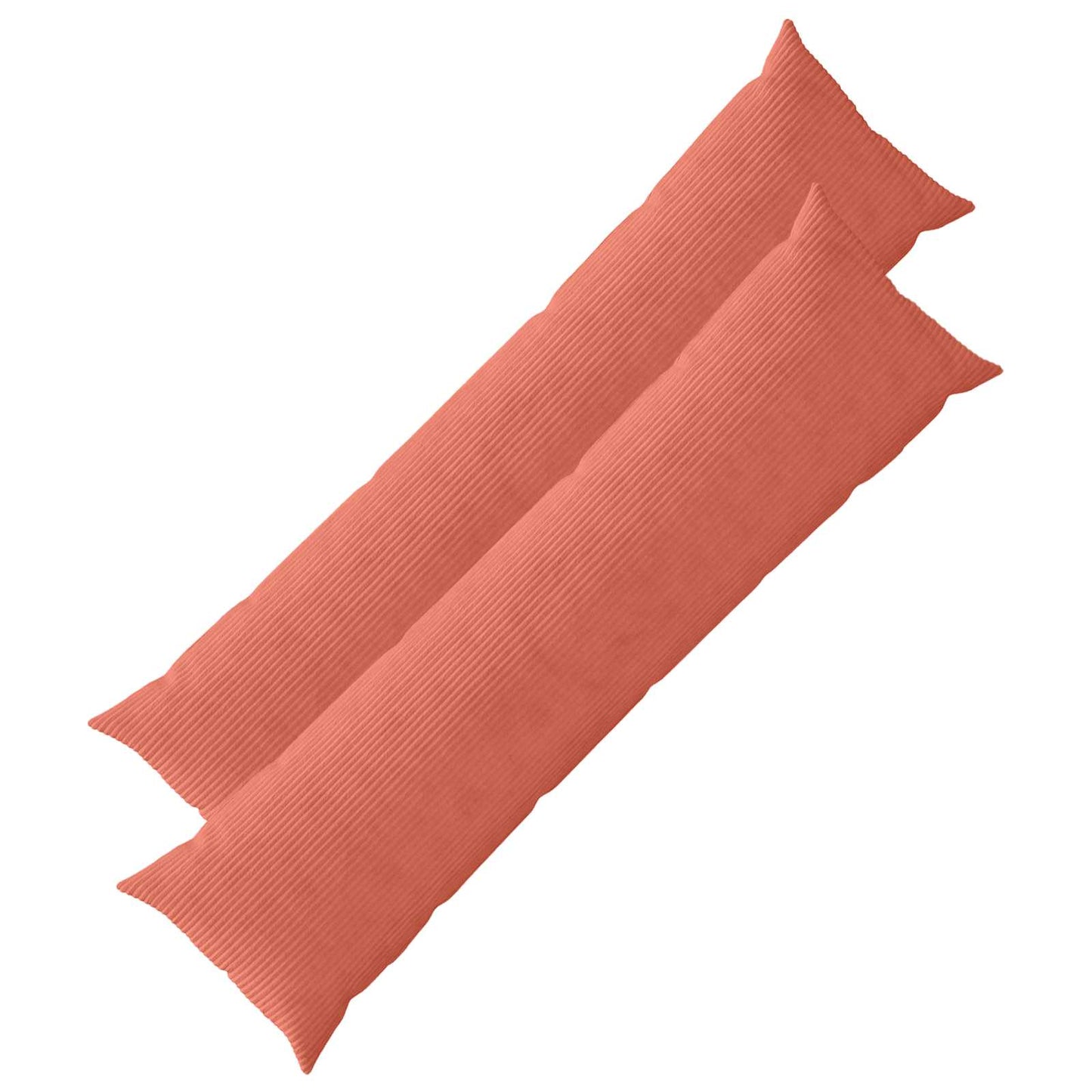 Pudebetræk 2 pcs HEERLEN Rød orange 40 x 145 cm cordfløjl