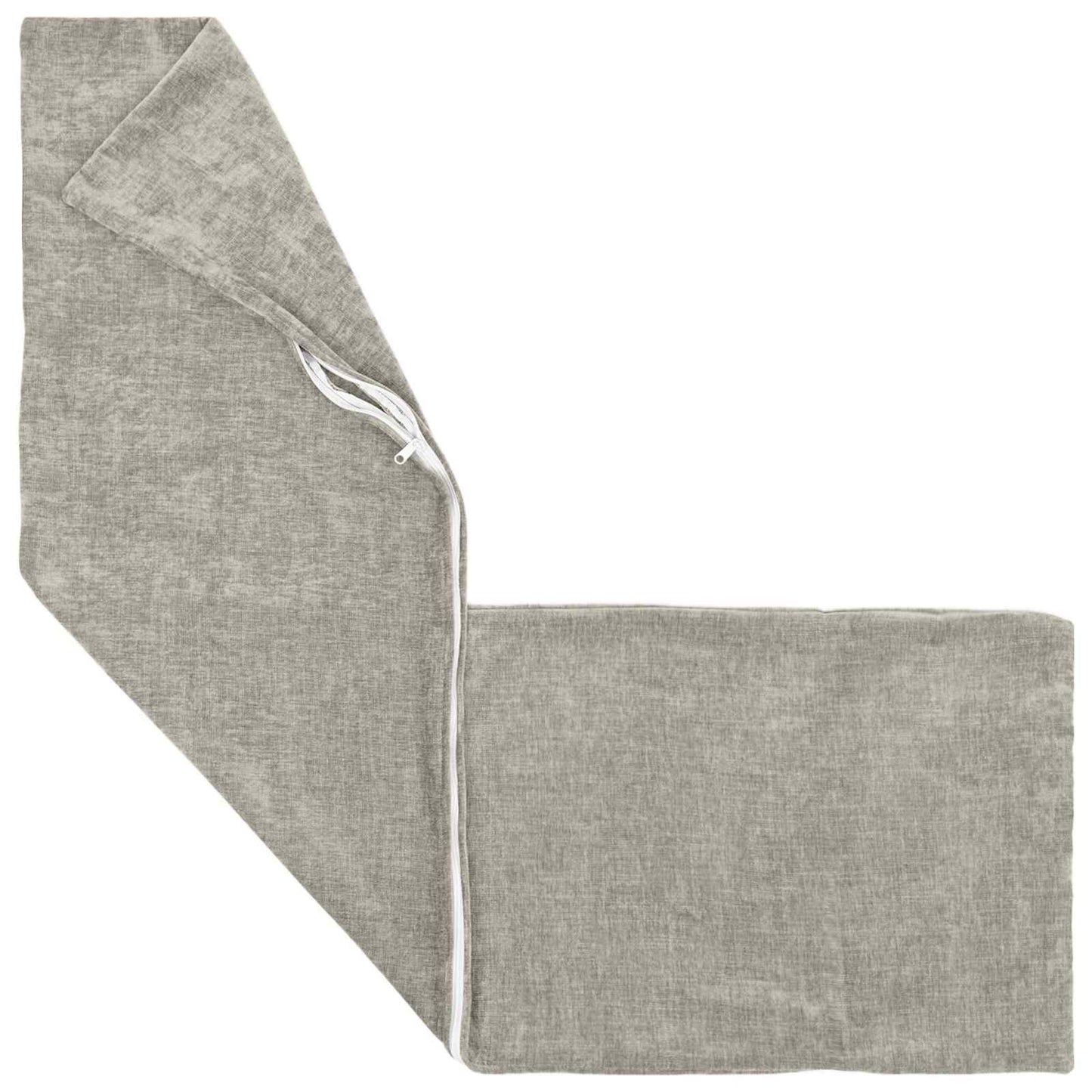 Pudebetræk 2 stk. HEERLEN Lysegrå 40 x 145 cm Chenille Stof