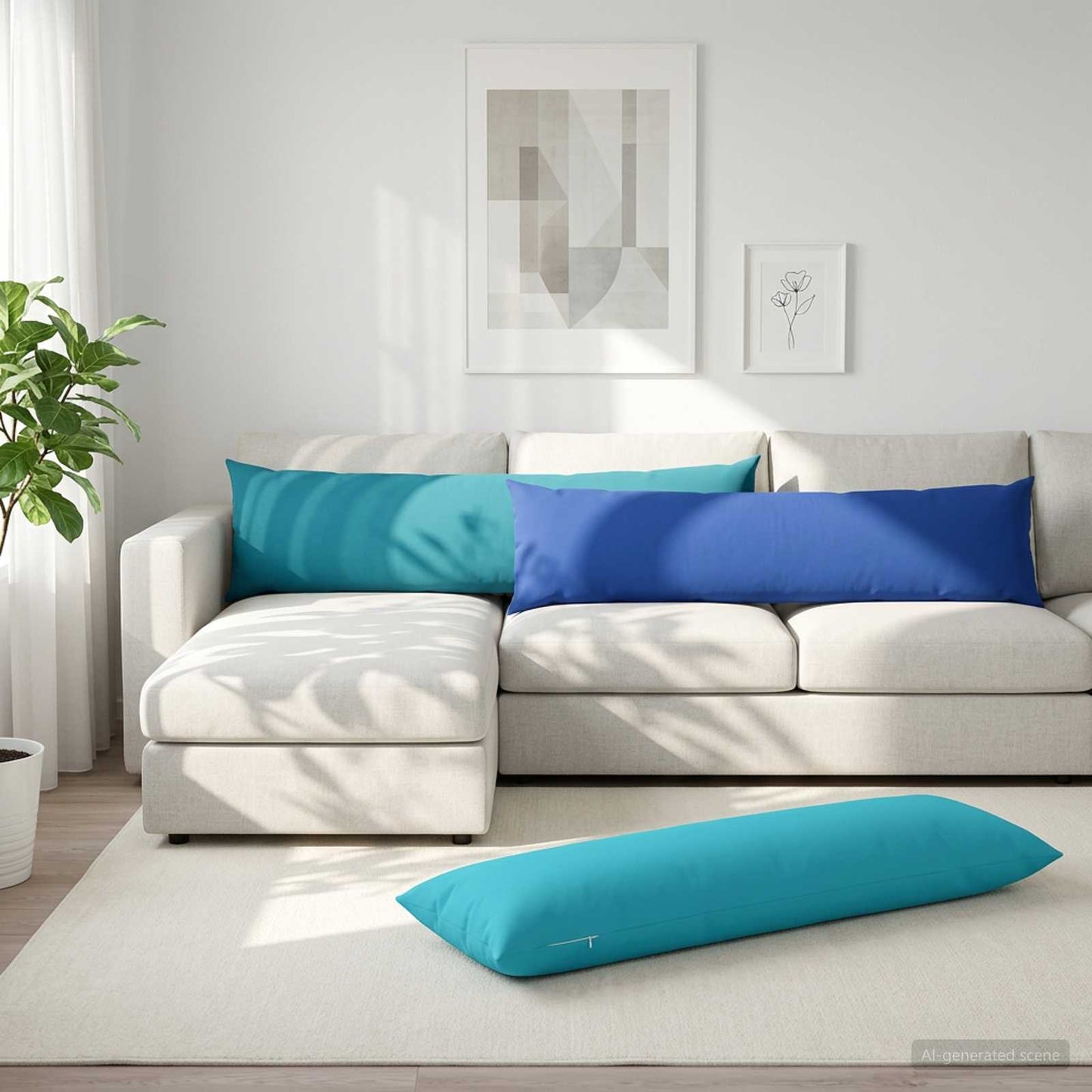 Pudebetræk HEERLEN Kongelig blå 40 x 145 cm Polyester