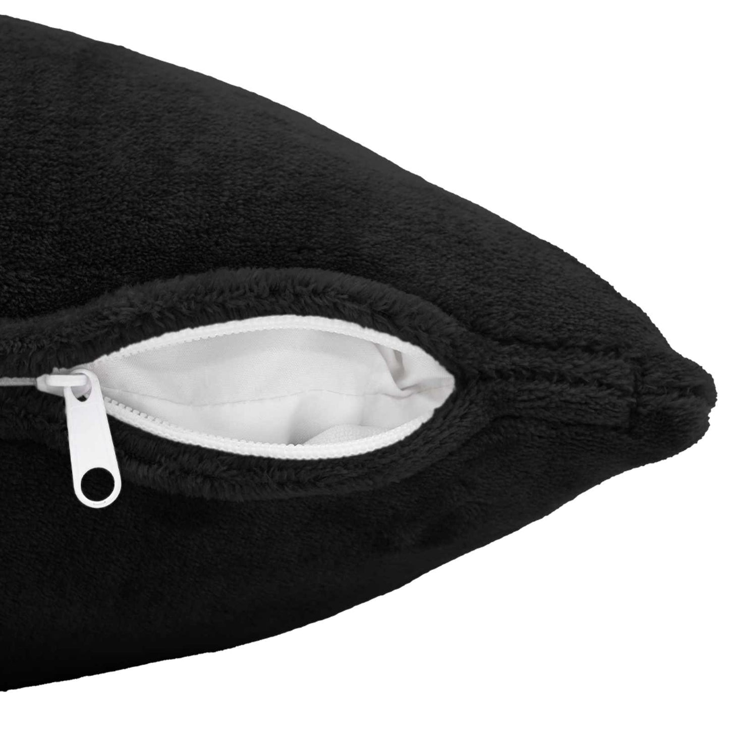 Pudebetræk HEERLEN Sort 40 x 145 cm Flannel