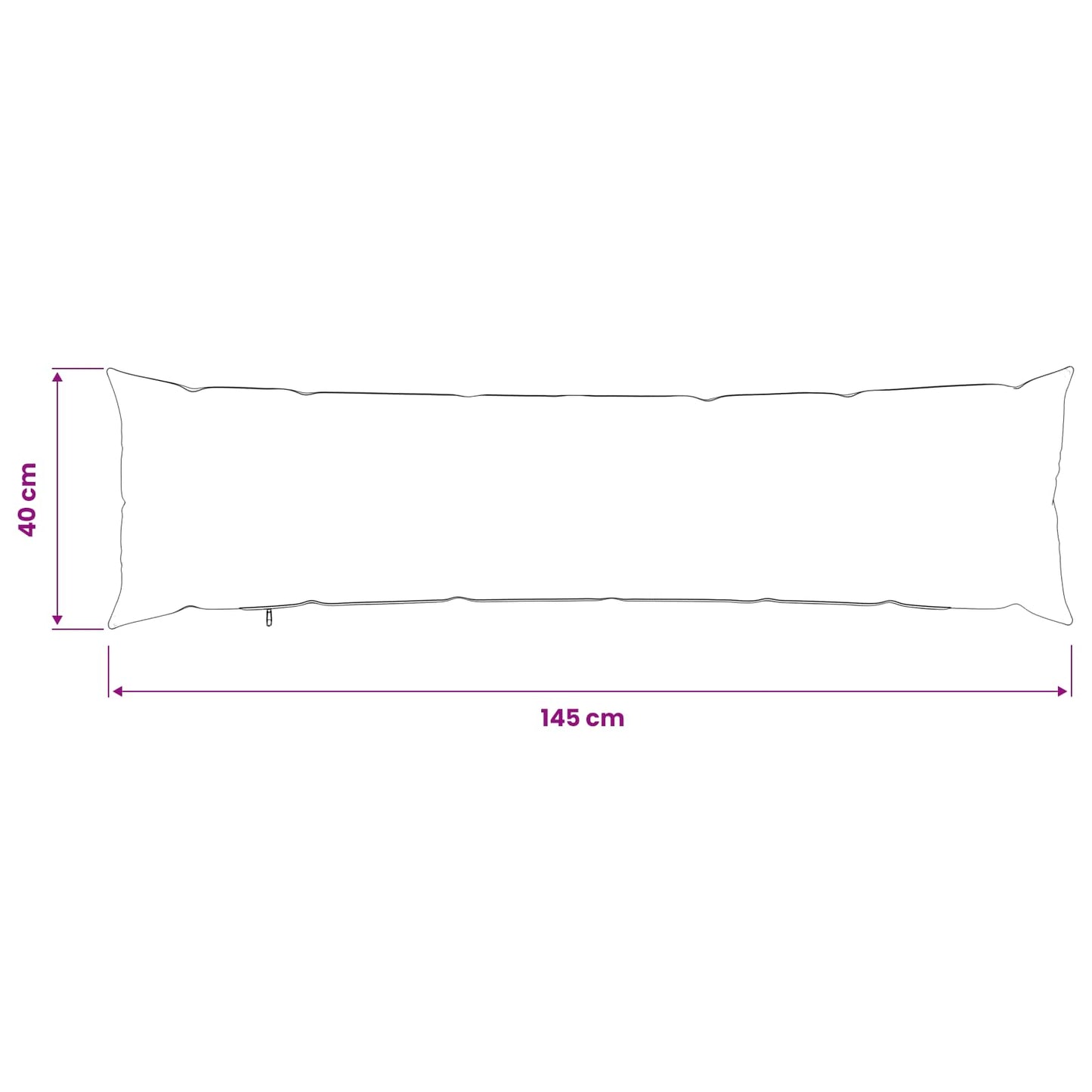 Pudebetræk 2 pcs HEERLEN Sort 40 x 145 cm Flannel