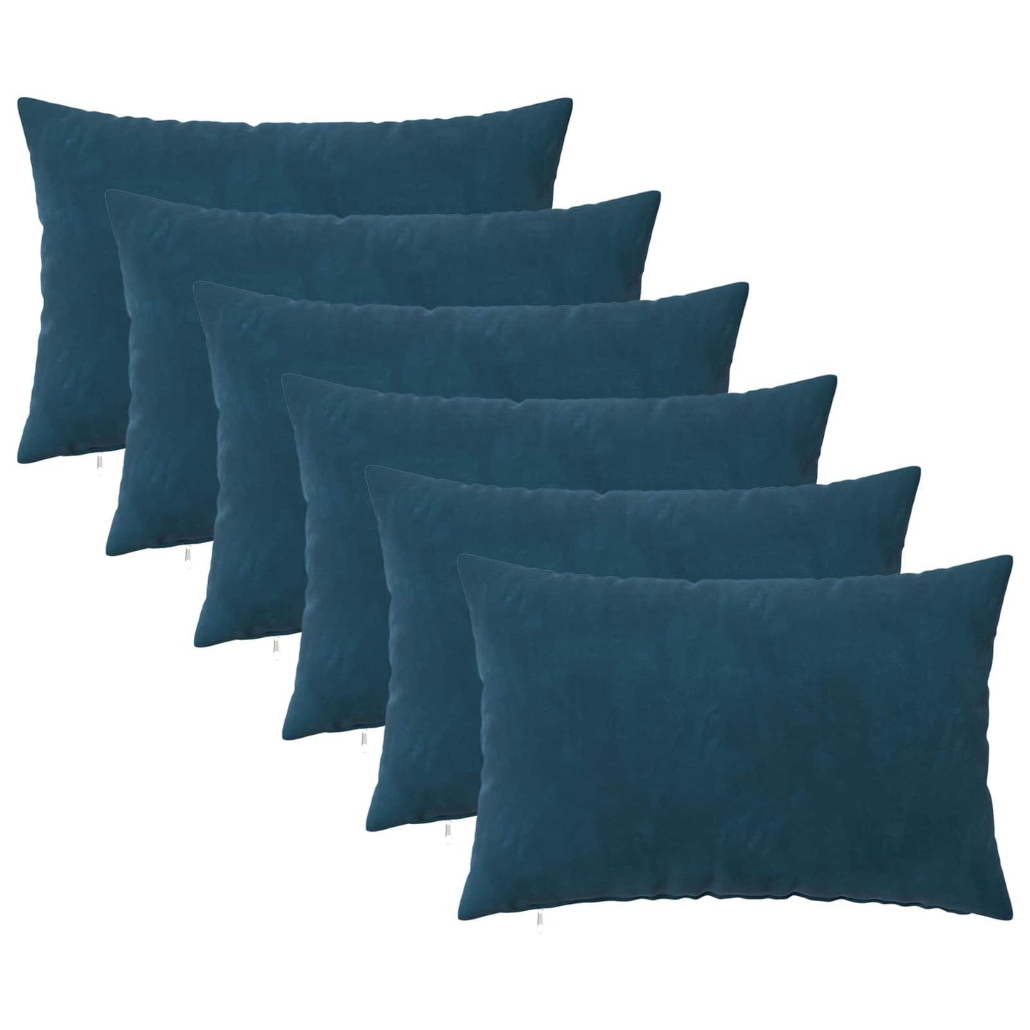 Pudebetræk 6 pcs HEERLEN Blå 40 x 60 cm Fløjl