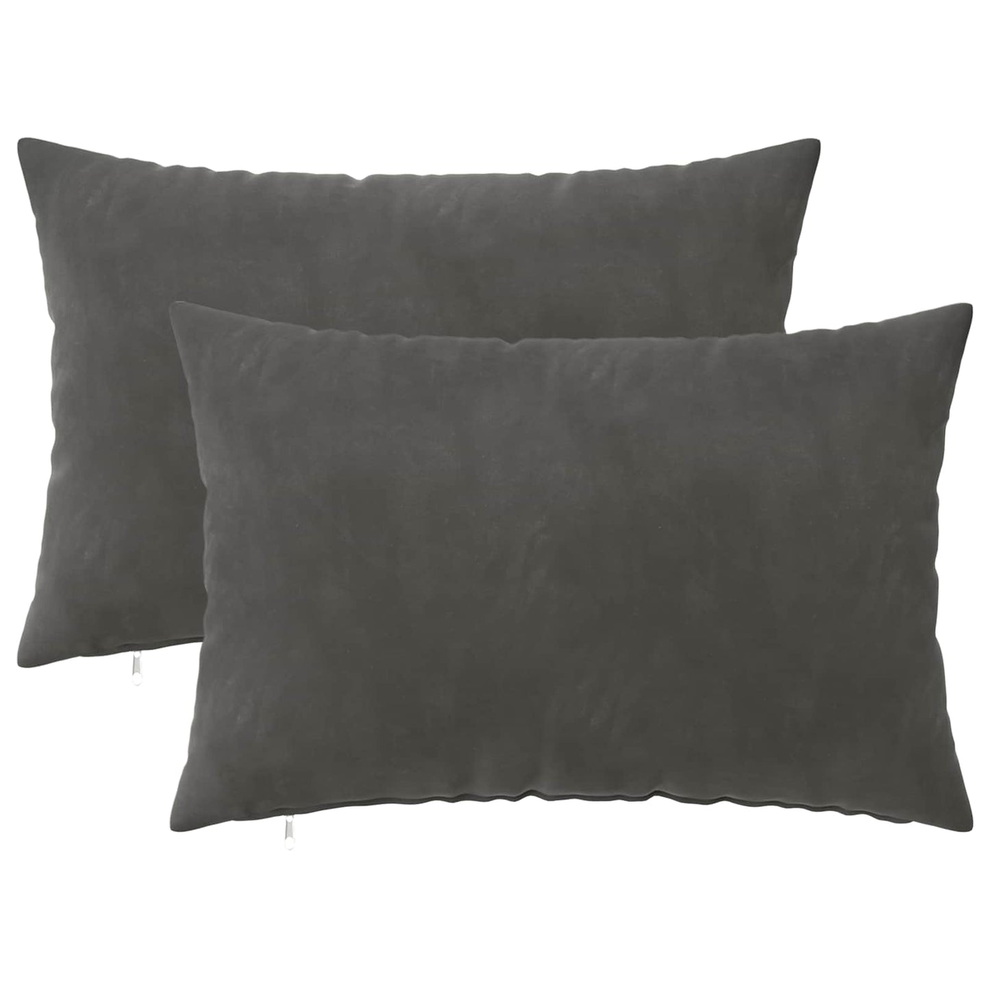 Pudebetræk 2 pcs HEERLEN Mørkegrå 40 x 60 cm Fløjl