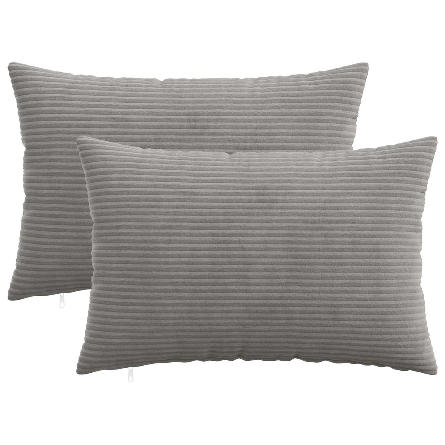 Pudebetræk 2 pcs HEERLEN Lysegrå 40 x 60 cm cordfløjl