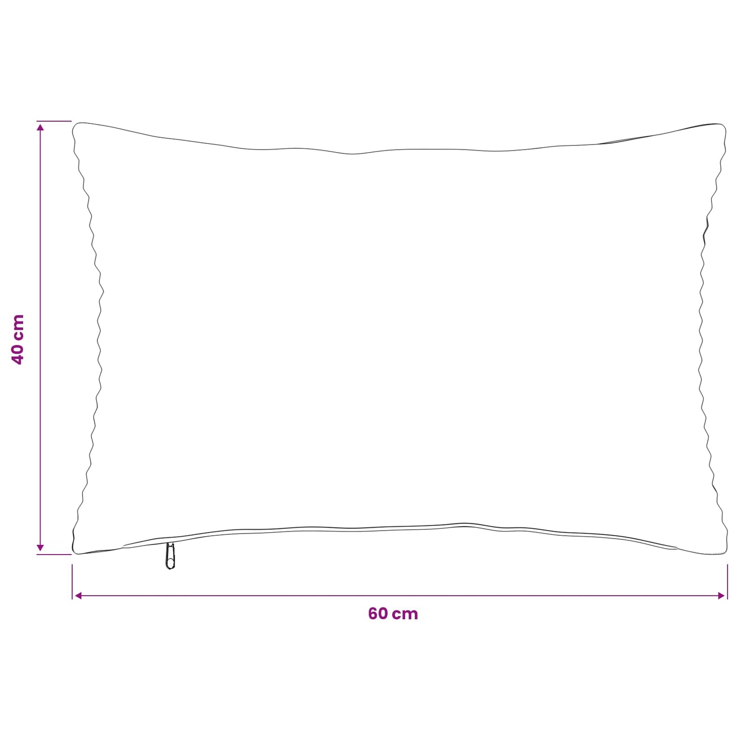 Pudebetræk 6 pcs HEERLEN Mørkegrå 40 x 60 cm cordfløjl