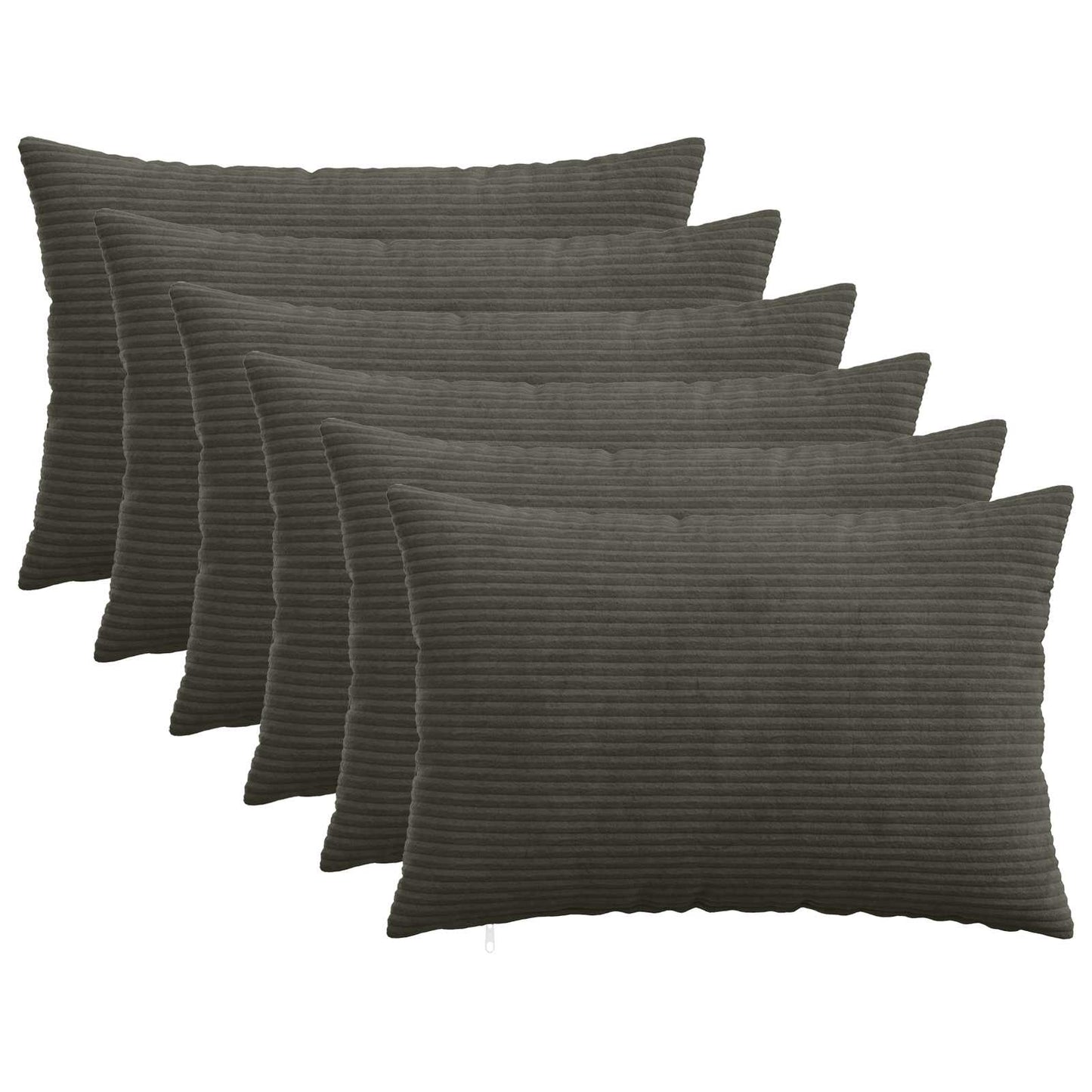 Pudebetræk 6 pcs HEERLEN Antracit 40 x 60 cm cordfløjl