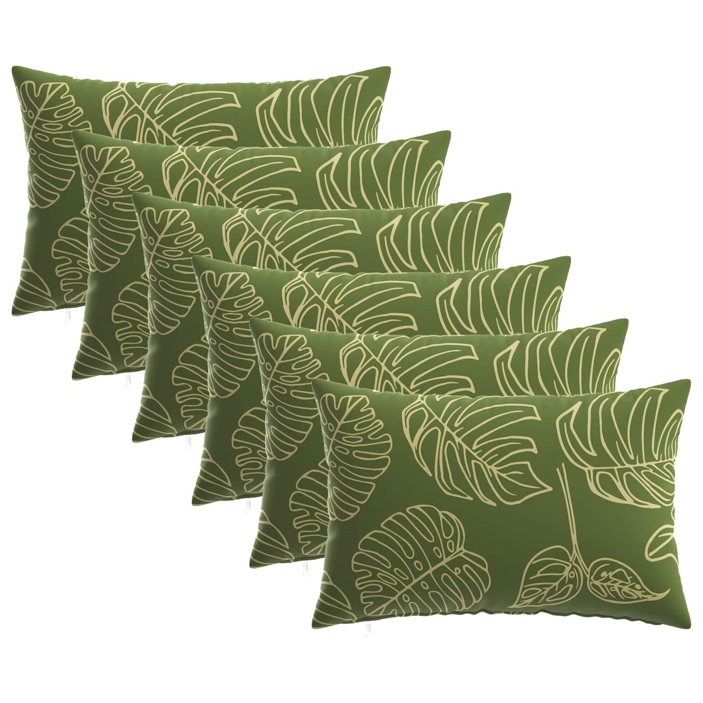 Pudebetræk 6 pcs HEERLEN Bladdesign 40 x 60 cm Polyester