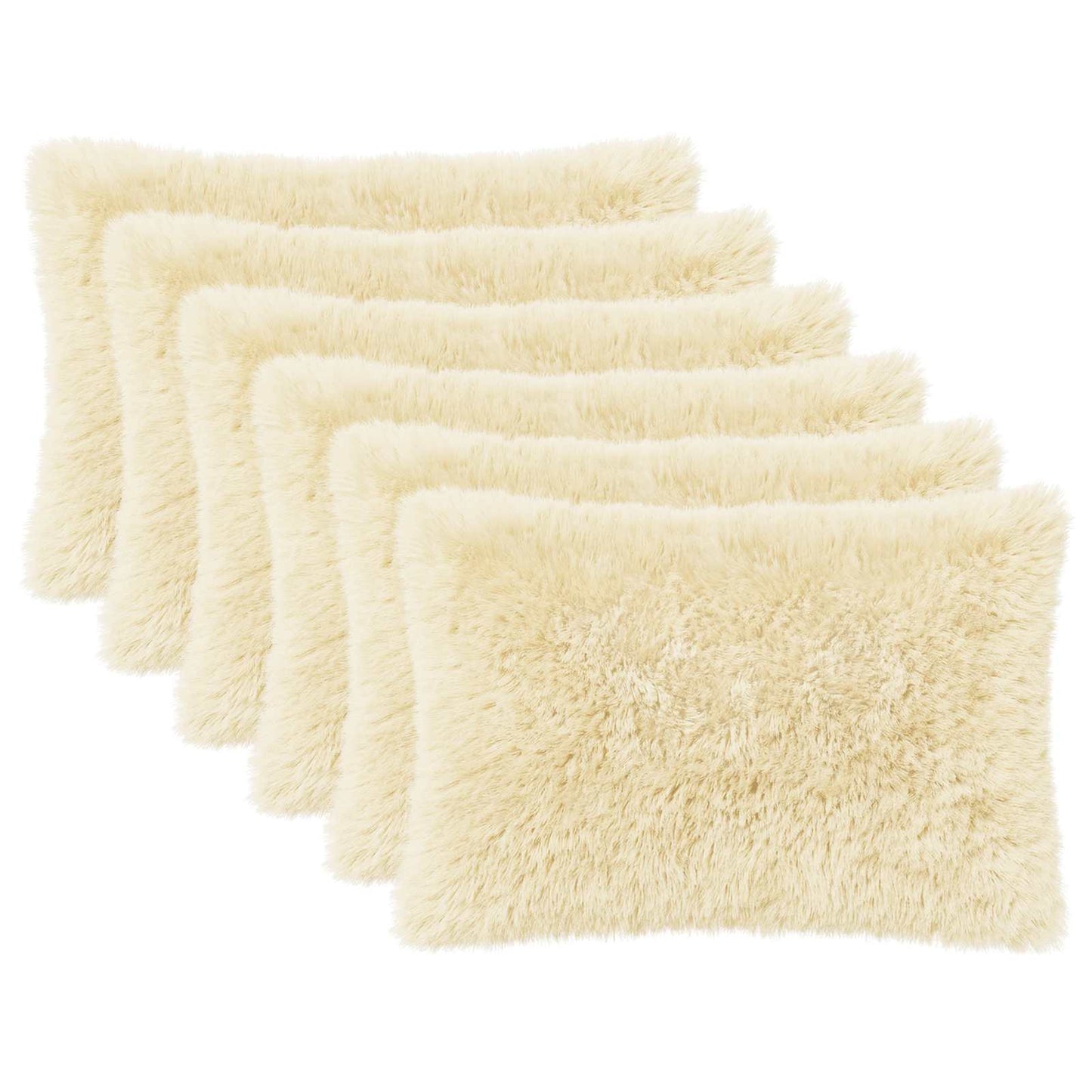 Pudebetræk 6 pcs HEERLEN Cremefarvet 40 x 60 cm PV Fleece