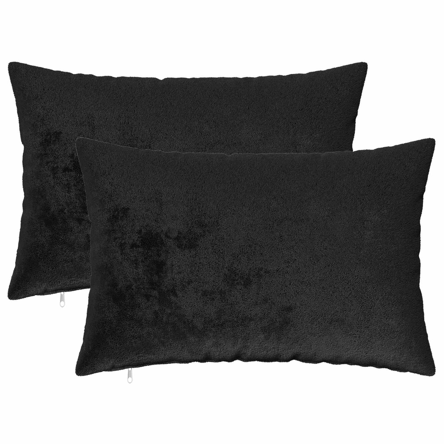 Pudebetræk 2 pcs HEERLEN Sort 40 x 60 cm Flannel