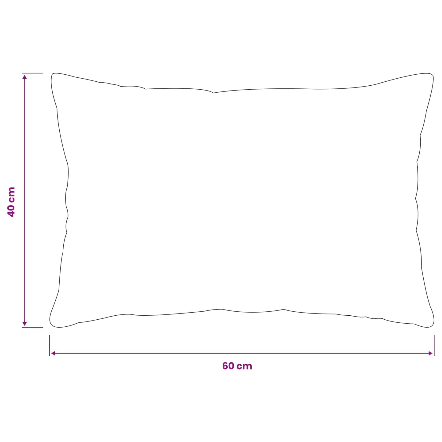 Pudebetræk 2 pcs HEERLEN Sort 40 x 60 cm Flannel