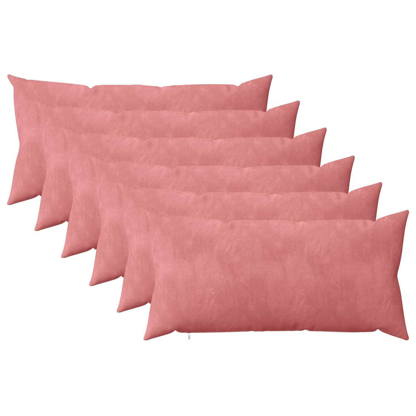 Pudebetræk 6 pcs HEERLEN Lyserød 40 x 70 cm Fløjl
