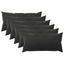 Pudebetræk 6 pcs HEERLEN Sort 40 x 70 cm Fløjl