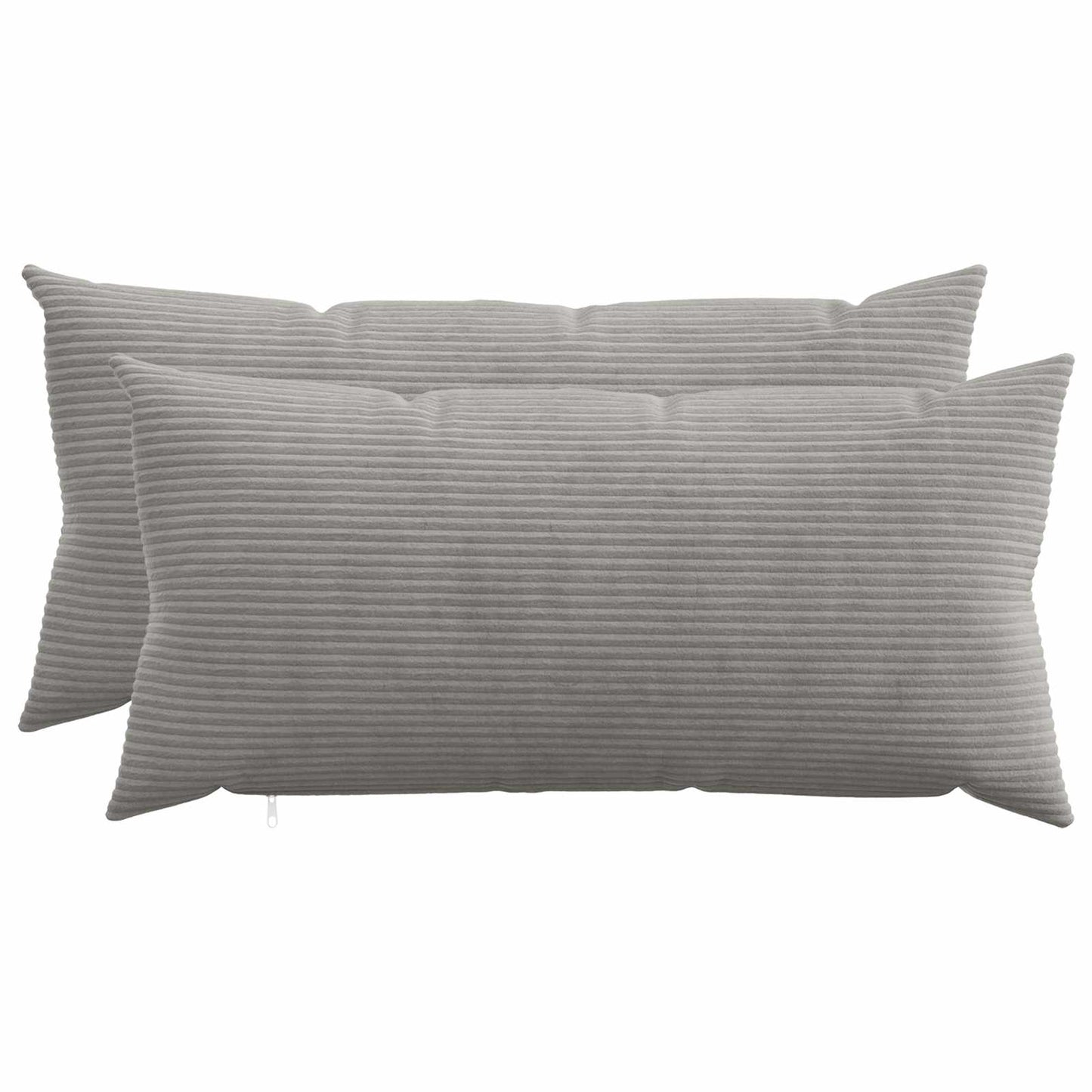 Pudebetræk 2 pcs HEERLEN Lysegrå 40 x 70 cm cordfløjl