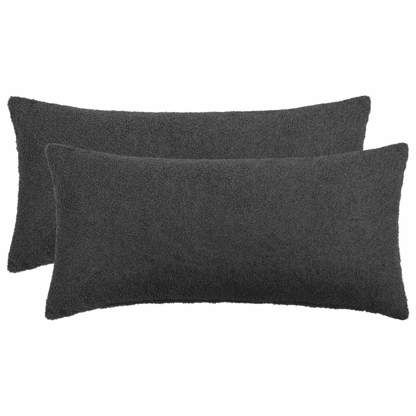 Pudebetræk 2 pcs HEERLEN Mørkegrå 40 x 70 cm Bouclé