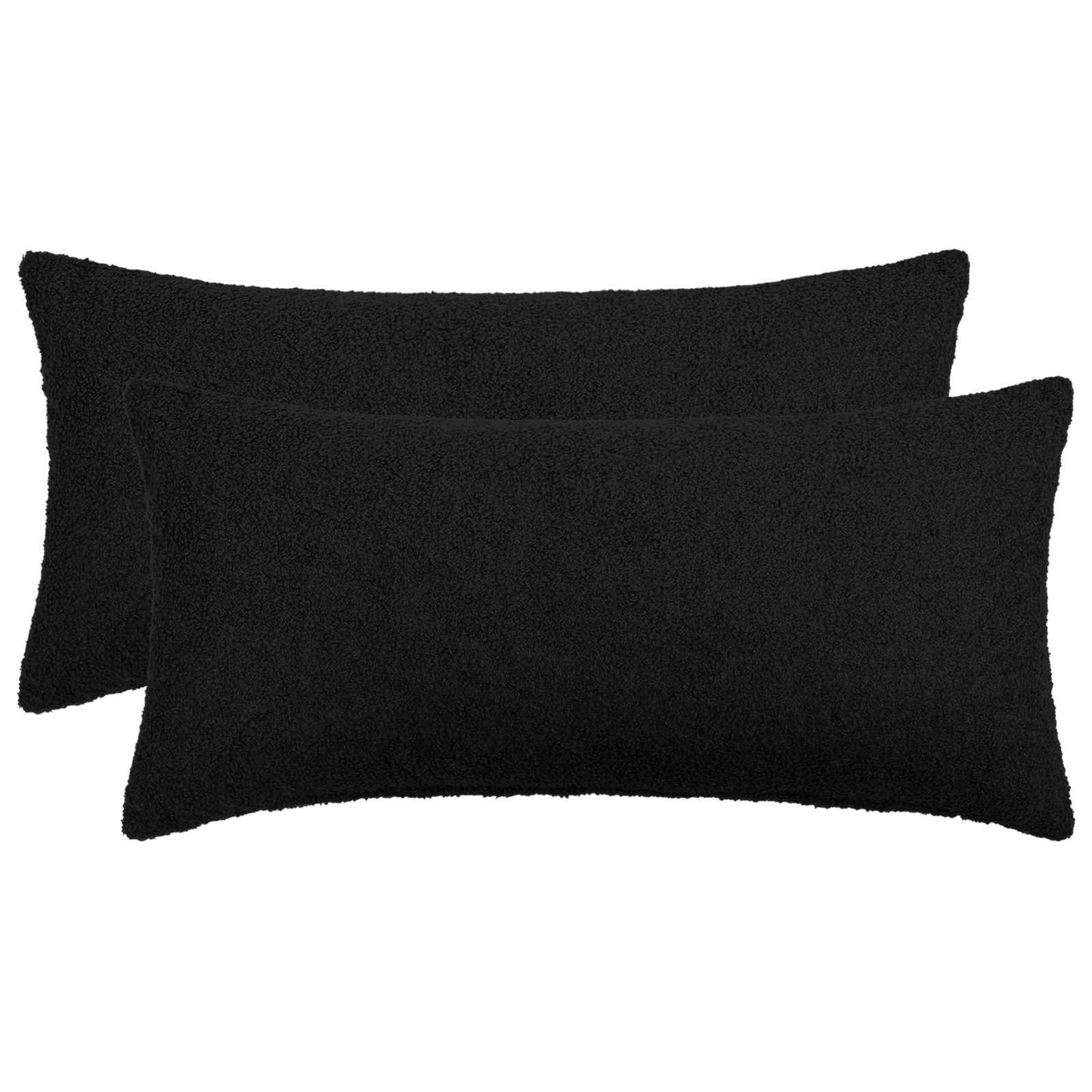 Pudebetræk 2 pcs HEERLEN Sort 40 x 70 cm Bouclé