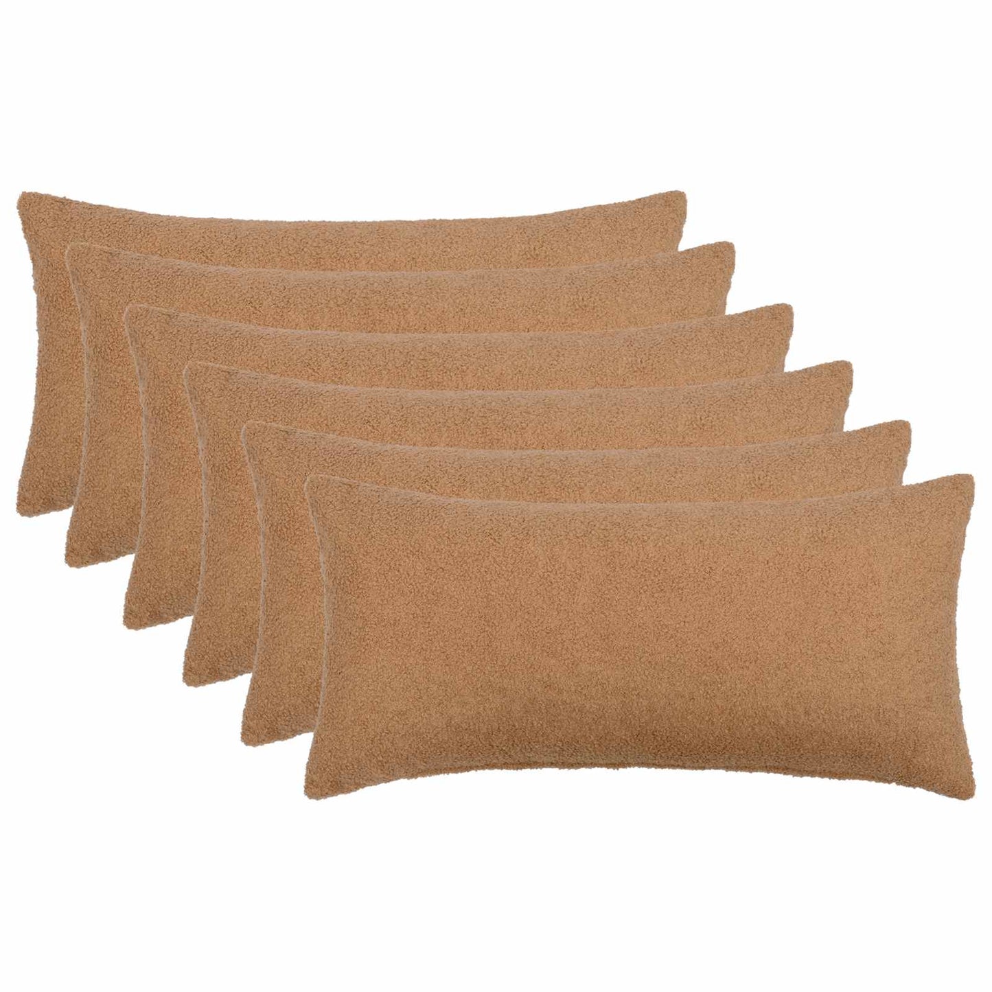Pudebetræk 6 pcs HEERLEN Beige 40 x 70 cm Bouclé