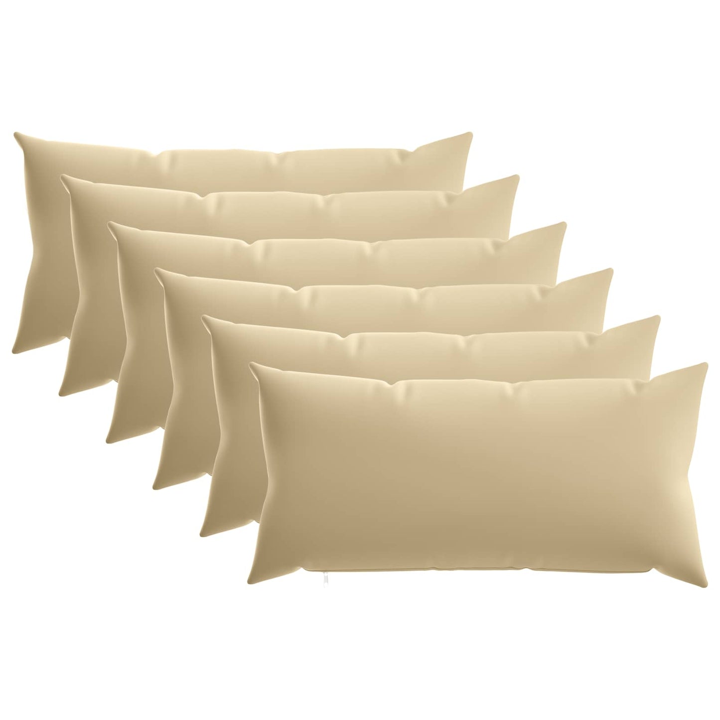 Pudebetræk 6 pcs HEERLEN Beige 40 x 70 cm Polyester